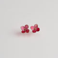 Red Hydrangea Bloom Earrings - main image