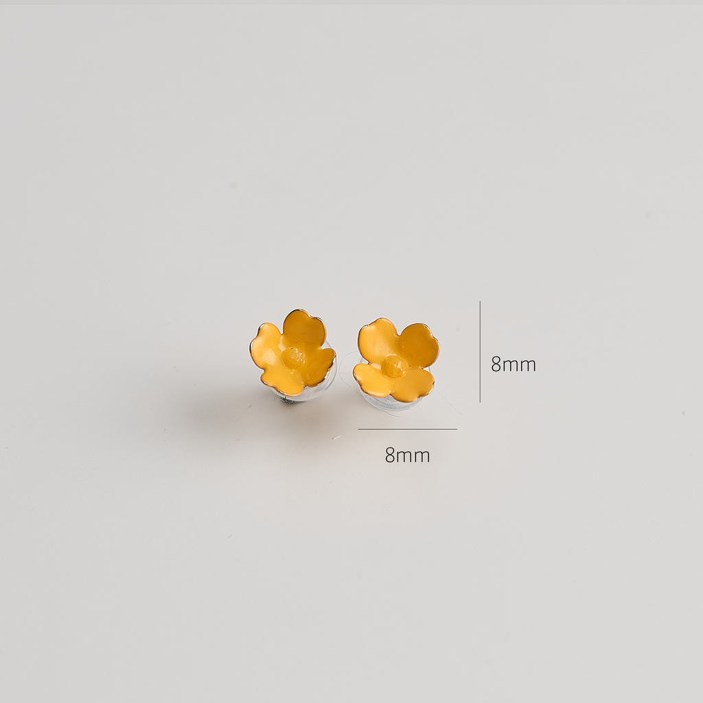 Golden Wildflower Earrings - size image