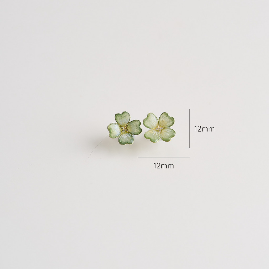 Four Leaf Clover Earrings - size image