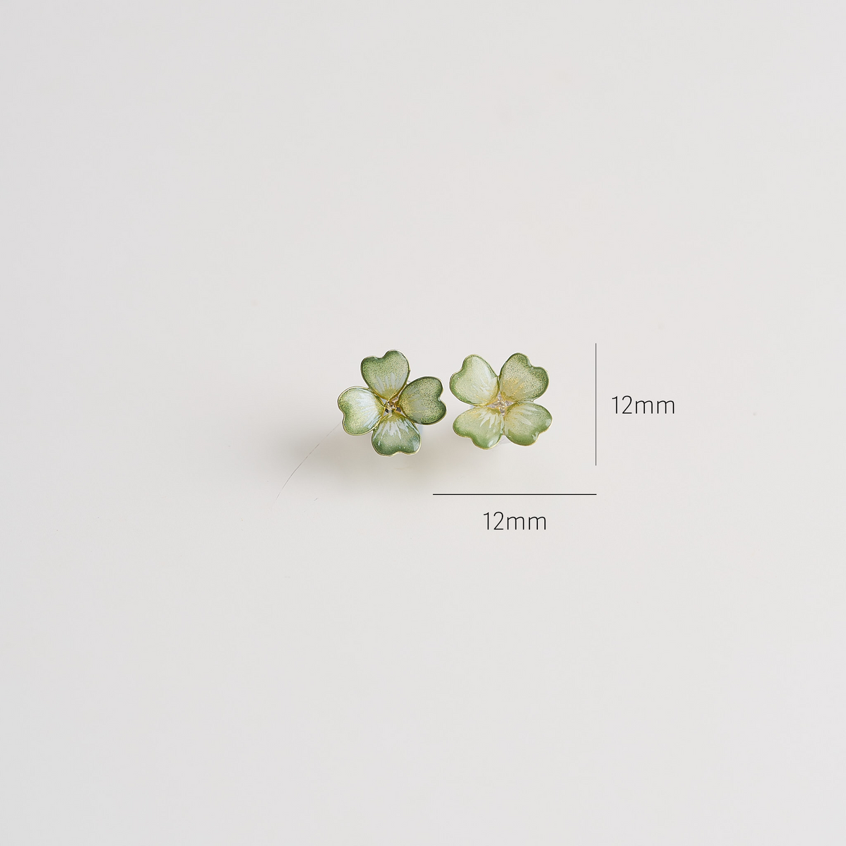 Four Leaf Clover Earrings - size image