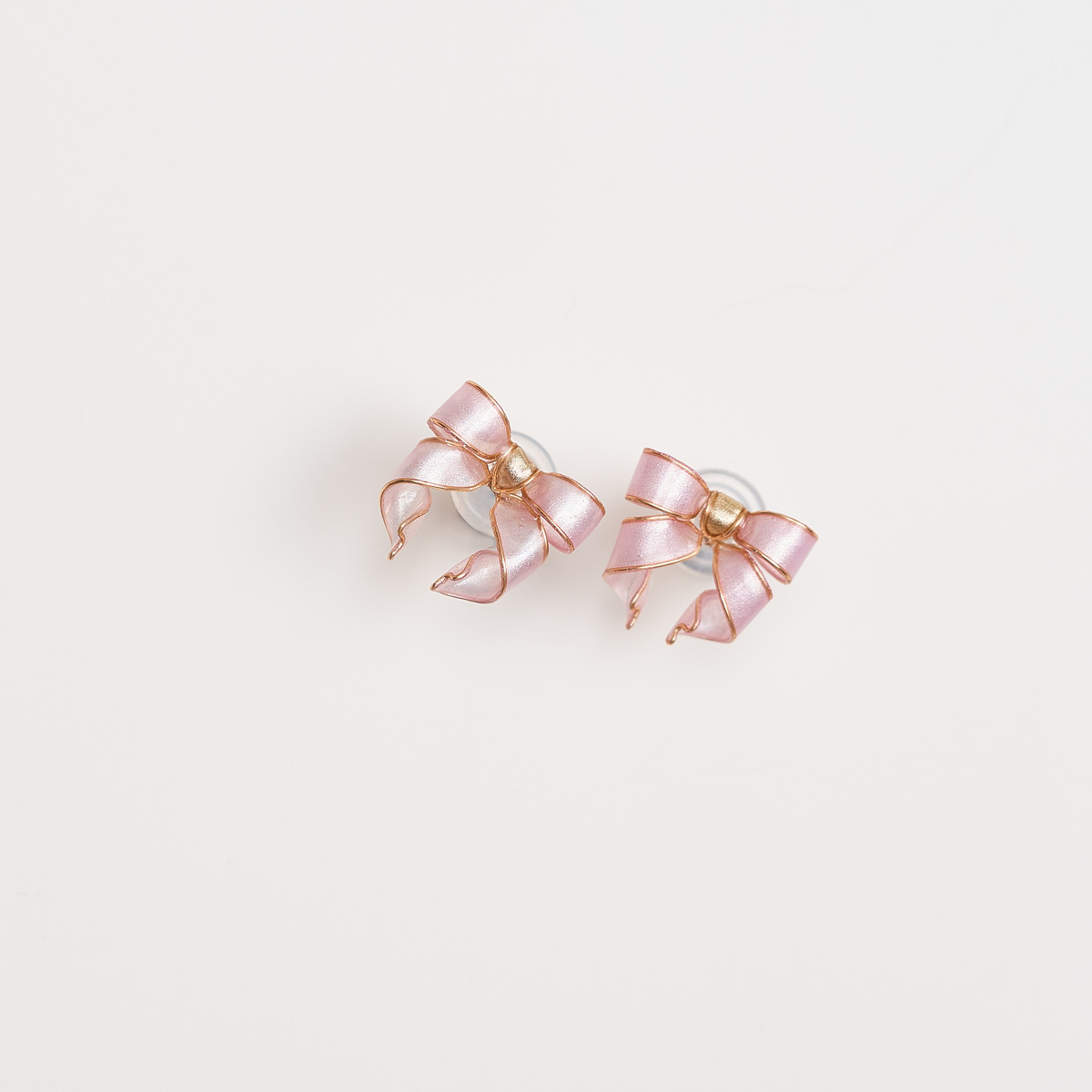 Pink Bow Earrings