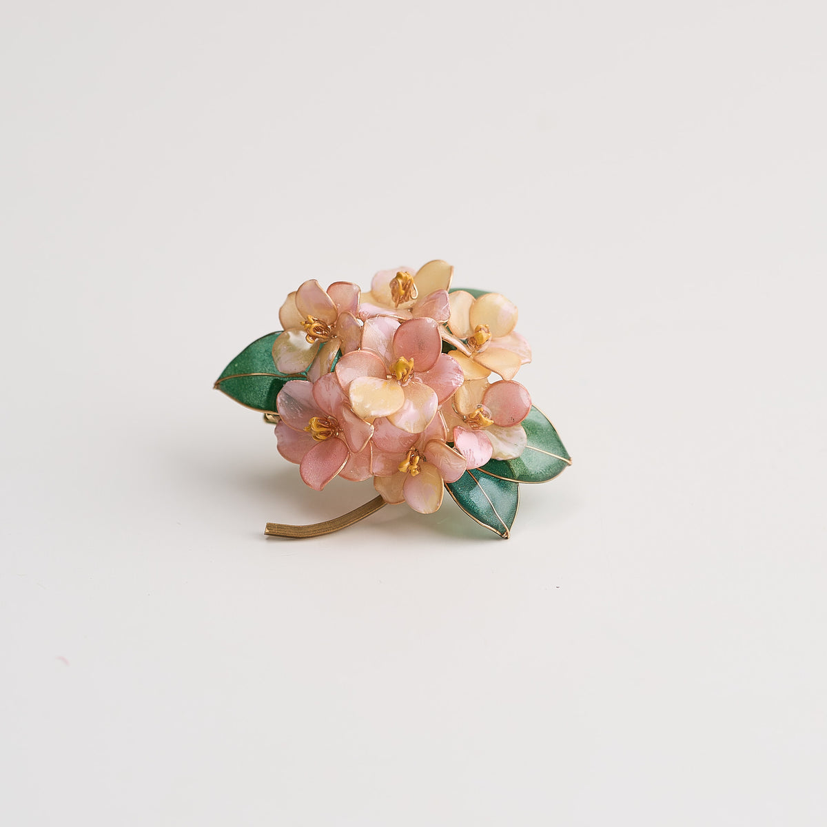 Pink Camellia Brooch