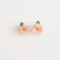 Pink Camellia Single Bloom Earrings - main image