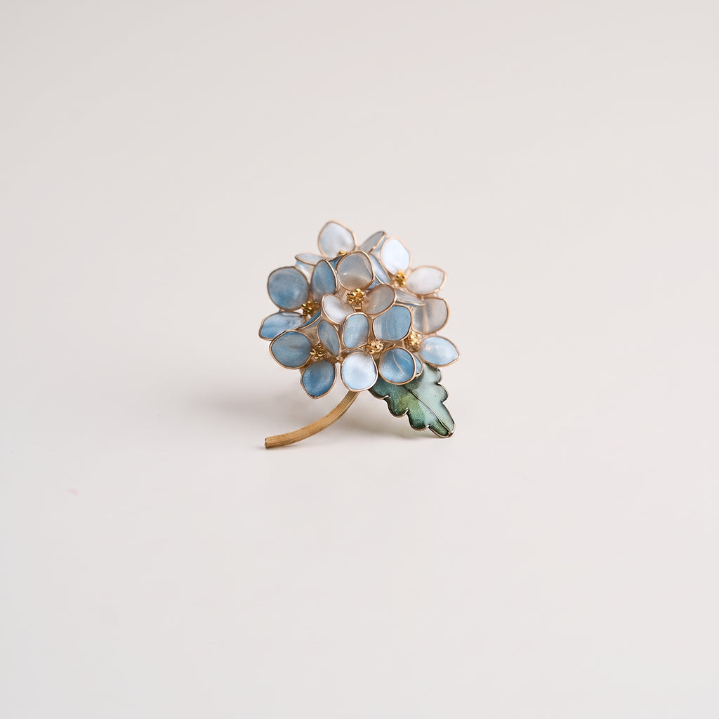 Blue Hydrangea Brooch - main image