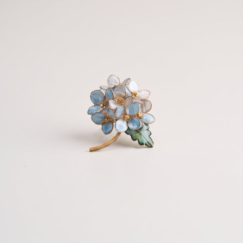 Blue Hydrangea Brooch - main image