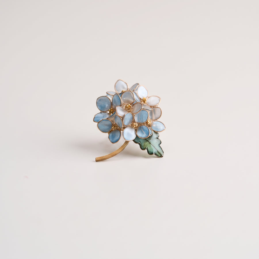 Blue Hydrangea Brooch - main image