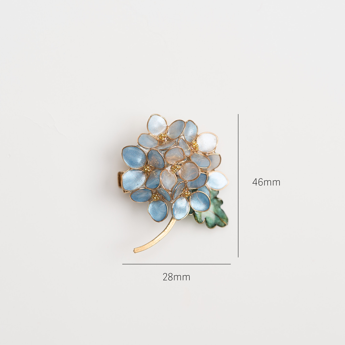 Blue Hydrangea Brooch - size image