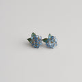 Blue Hydrangea Cluster Stud Earrings - main image