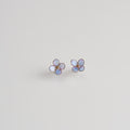 Blue Hydrangea Single Bloom Stud Earrings - main image