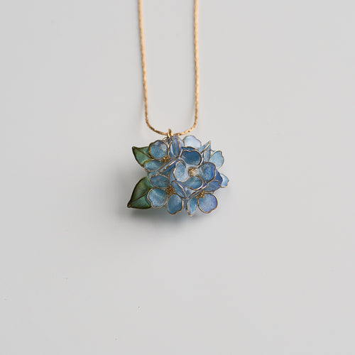 Blue Hydrangea Cluster Necklace - main image