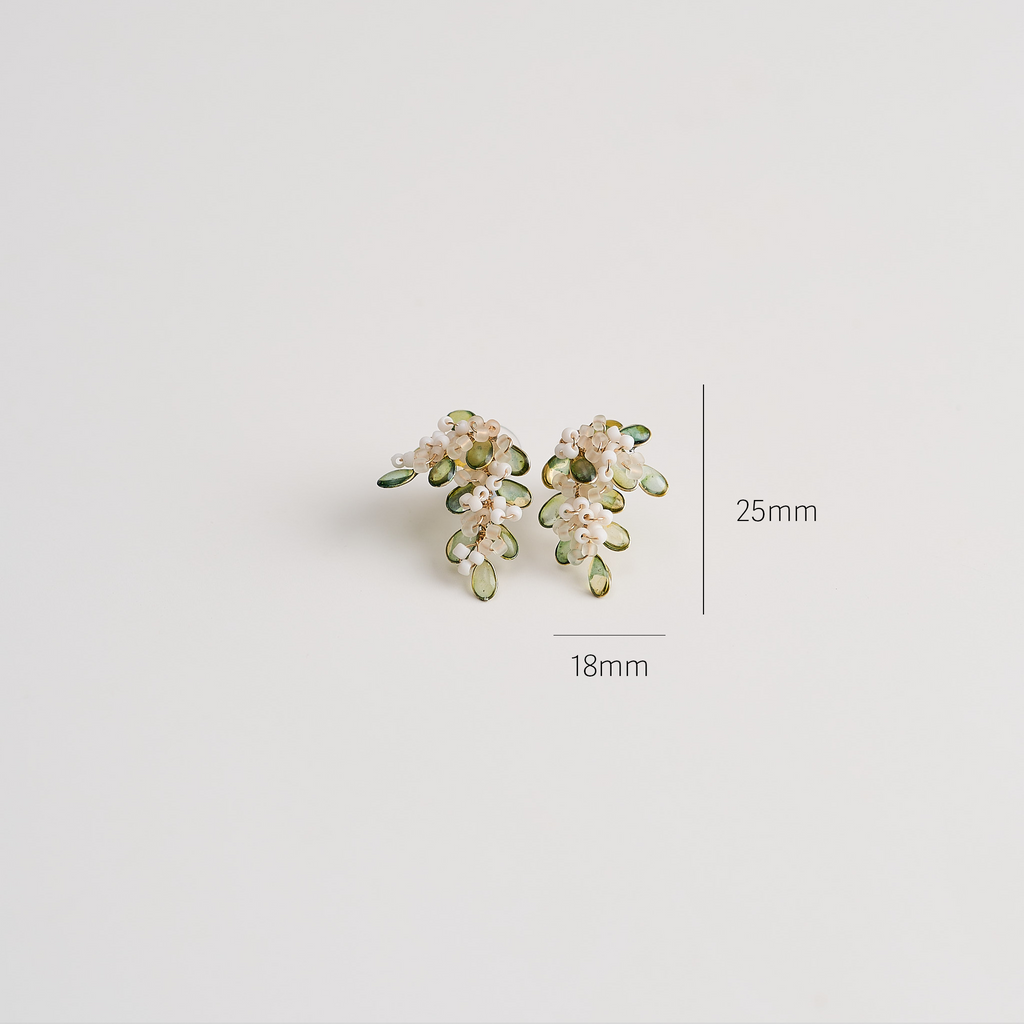 Olive Branch Earrings - size image