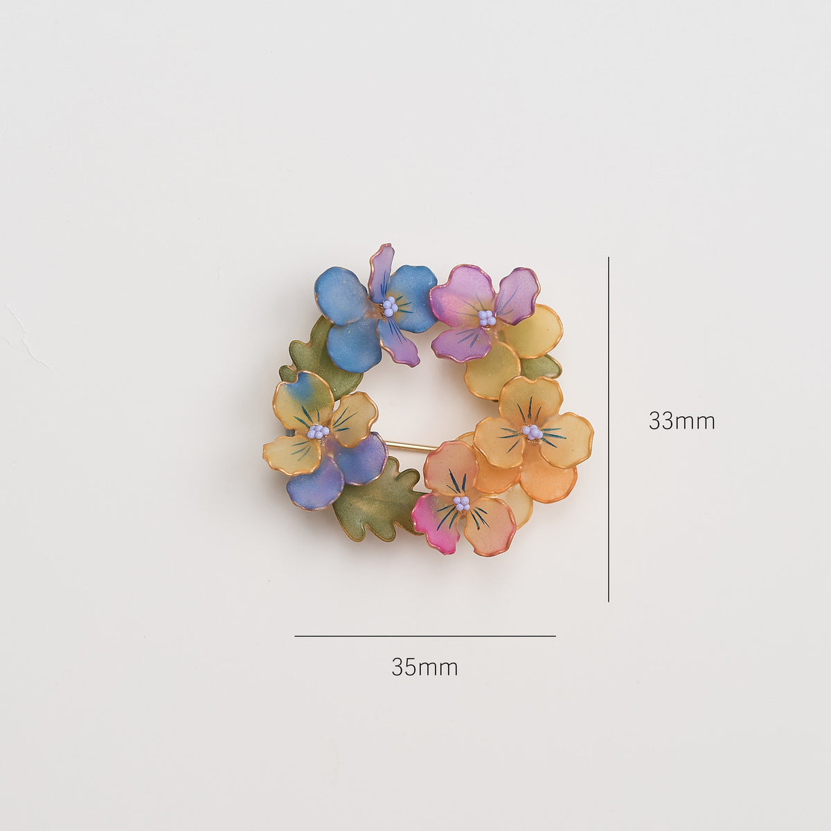 Pansy Brooch - size image