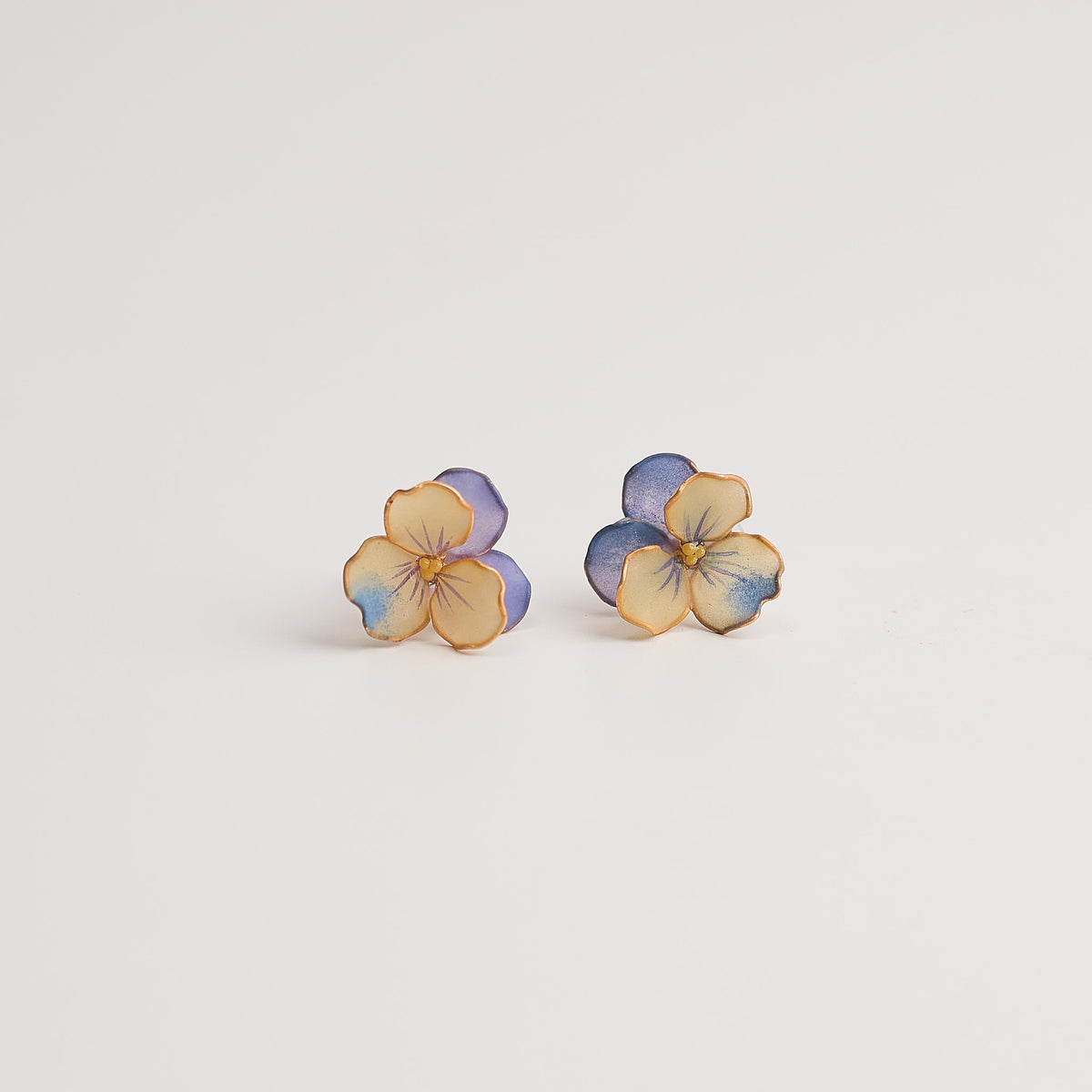 Pansy Single Bloom Earrings - detail image