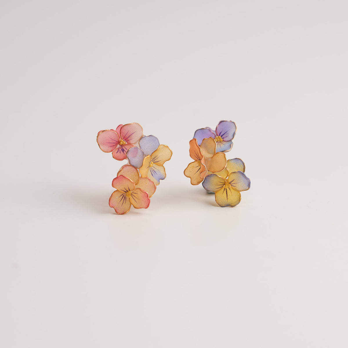 Pansy Triple Bloom Earrings - main image